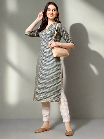 Women's Cotton Blend Printed Kurti