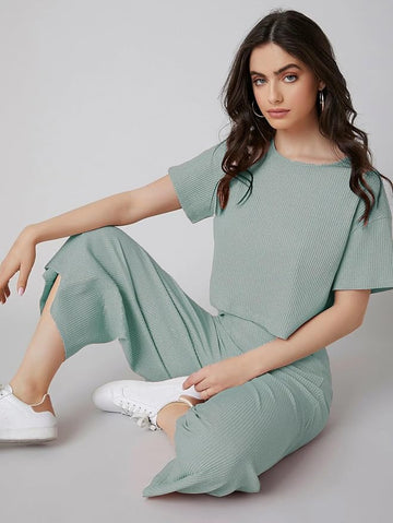 Women's Stylish Lycra Co Ord Set