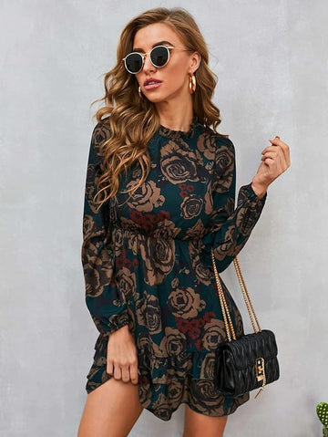 Women's Stylish Floral One Piece Dress