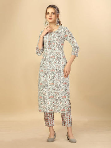 Women's Regular Cotton Kurta with pant