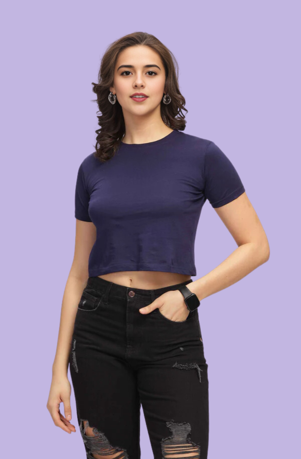 ChicExclusive Navy Crop Top