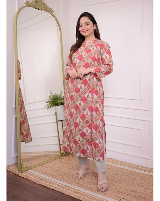 Women's Stylish Cotton Blend Kurta With Pant