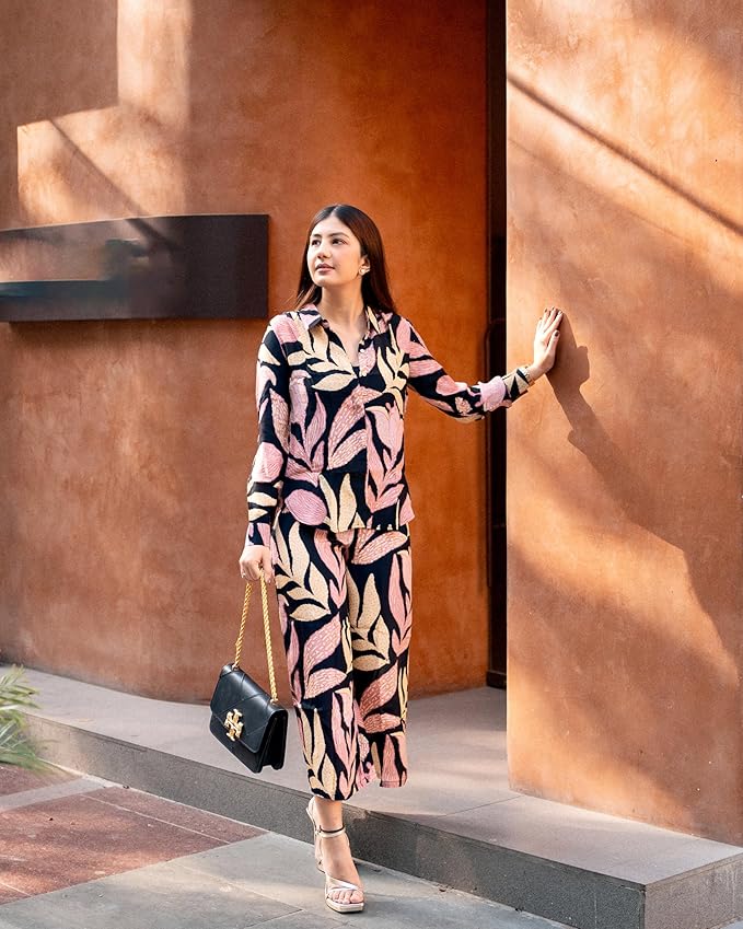 New Stylish Women's Cotton Blend Printed Stylish Co-ord Set