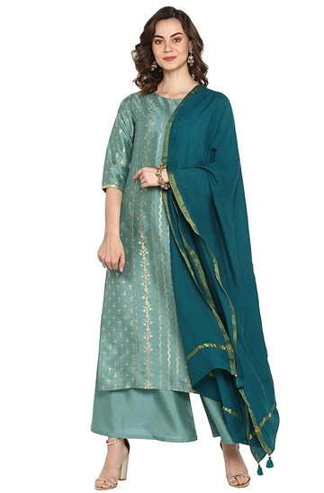 Women's Silk 3Pc Kurta Set