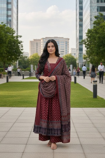 Maroon Kurta – Office Park